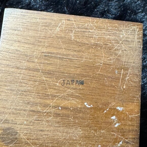 Vintage Wooden & Cork Square Drink Coasters From Japan Set Of 8 - Picture 3 of 5